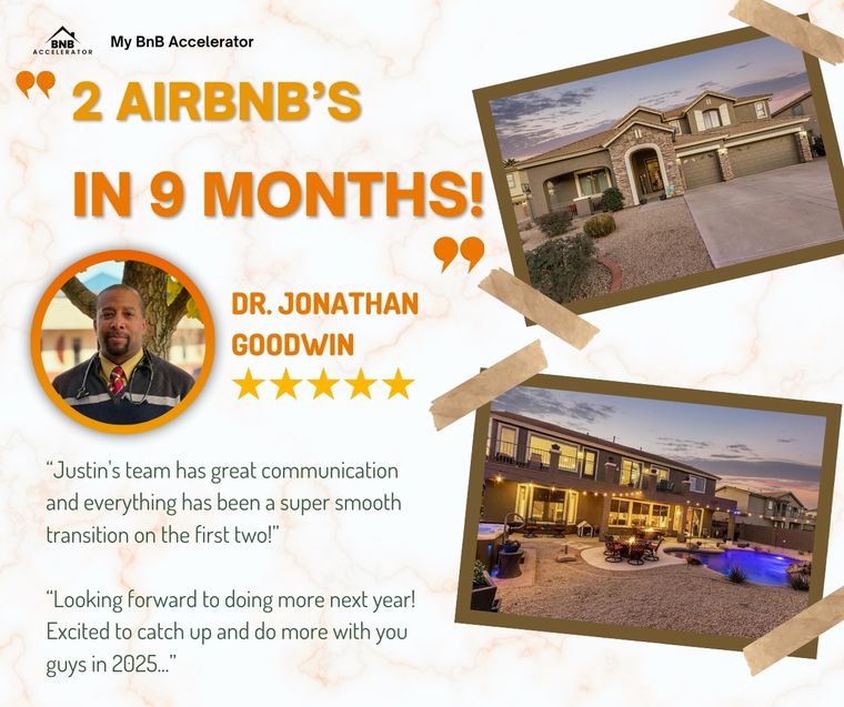 Dr. Jonathan G. Two Airbnbs in nine months