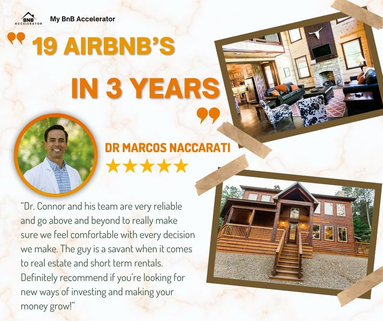 Dr. Marcos N. Nineteen Airbnbs in three years
