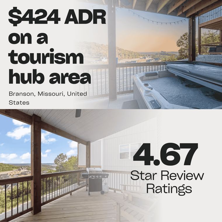 Jonathan N., Branson, Missouri. A $424 average daily rate in a tourism hub
