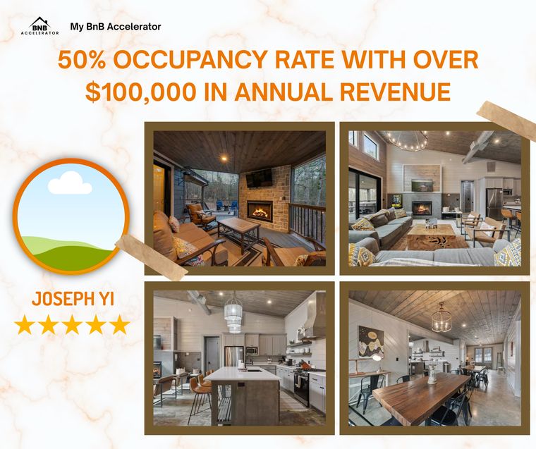 Joseph Y. 50% occupancy with over $100,000 in annual revenue