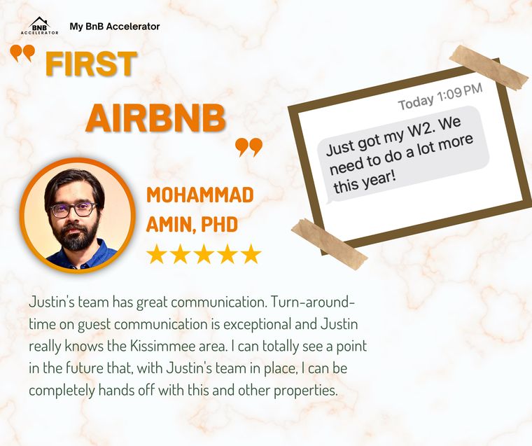 Mohammad A., PhD. First Airbnb live