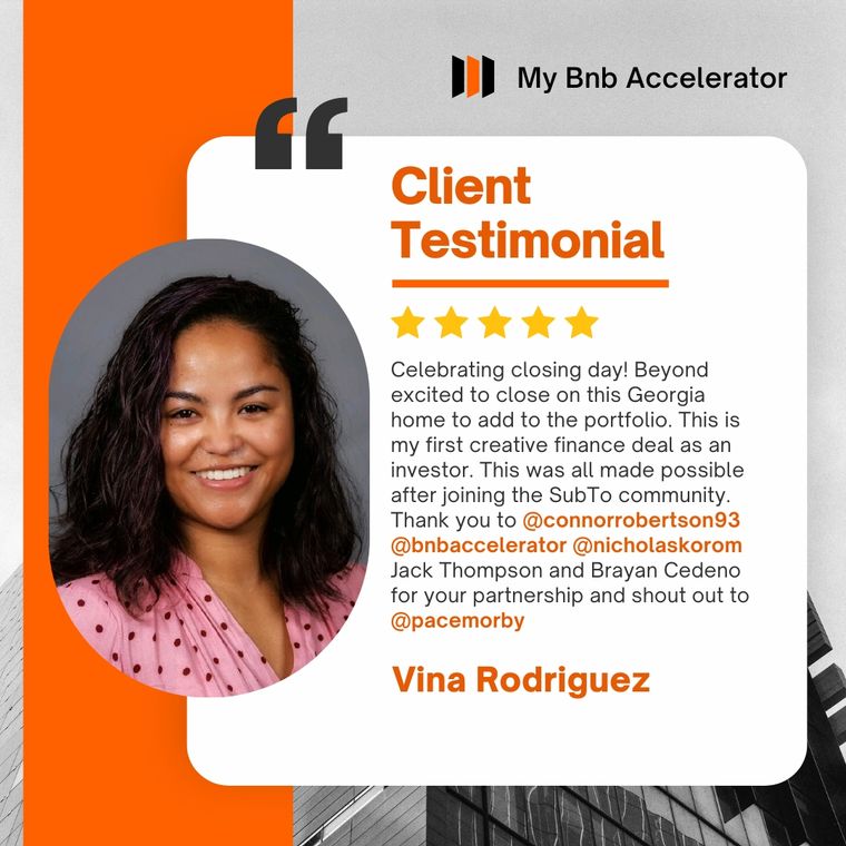 Vina R. Closing day, adding a Georgia property to the portfolio